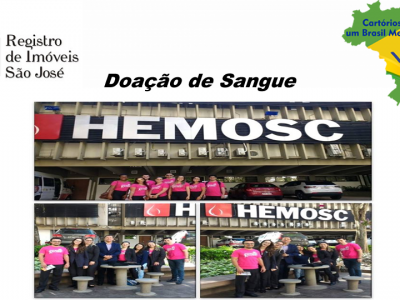 Doação de Sangue - Registro de Imóveis São José