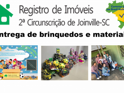 Entrega de brinquedos e materiais