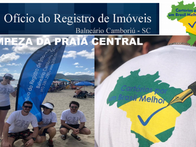 Ação limpeza da praia central