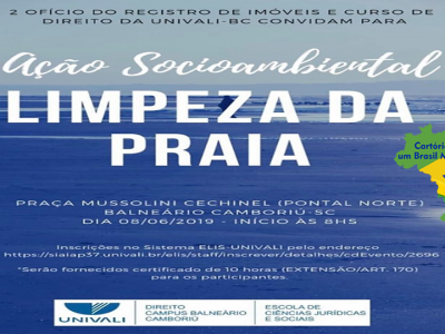 Ação Socioambiental Limpeza da praia